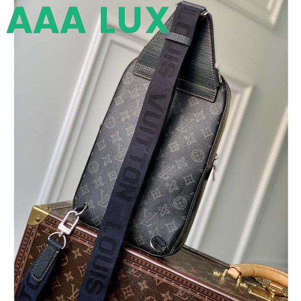 Replica Louis Vuitton LV Unisex Avenue Sling Bag NM Dark Green Monogram Coated Canvas 6