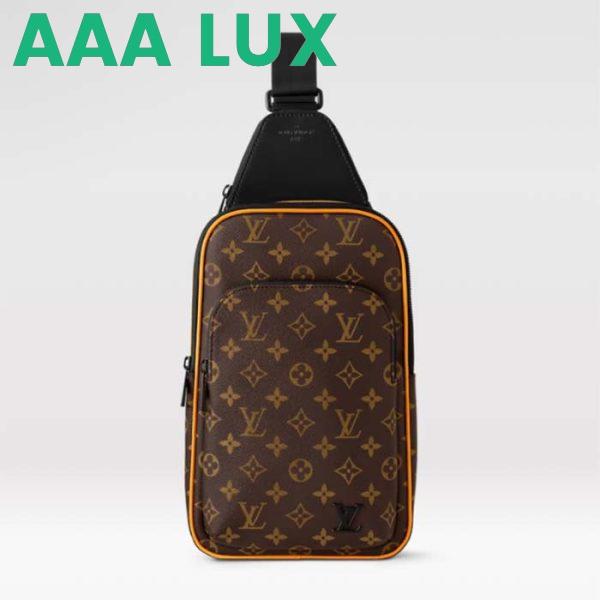 Replica Louis Vuitton LV Unisex Avenue Sling Bag NM Radiant Sun Monogram Macassar Coated Canvas