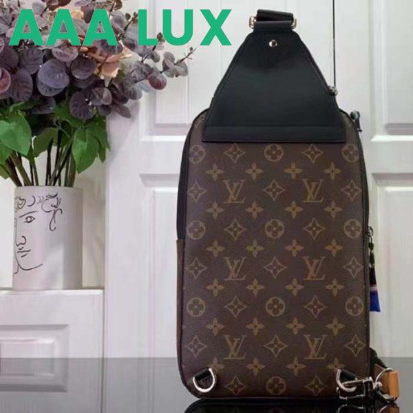 Replica Louis Vuitton LV Unisex Avenue Sling Bag NM Radiant Sun Monogram Macassar Coated Canvas 4