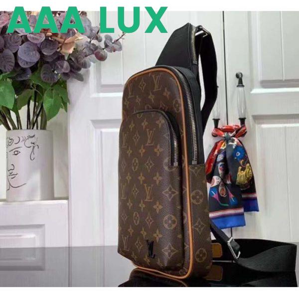 Replica Louis Vuitton LV Unisex Avenue Sling Bag NM Radiant Sun Monogram Macassar Coated Canvas 6