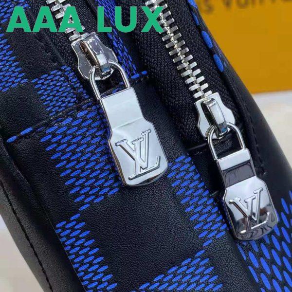 Replica Louis Vuitton LV Unisex Avenue Slingbag Navy Blue Black Damier Infini 3D Cowhide 8