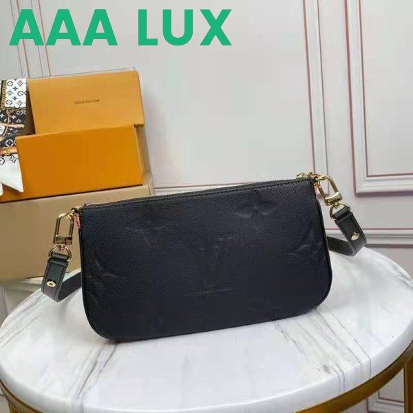 Replica Louis Vuitton LV Unisex Black Multi Pochette Accessoires Embossed Supple Grained Cowhide 5