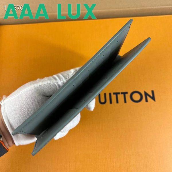 Replica Louis Vuitton LV Unisex Brazza Wallet Anthracite Gray Monogram Shadow Calf Cowhide 7