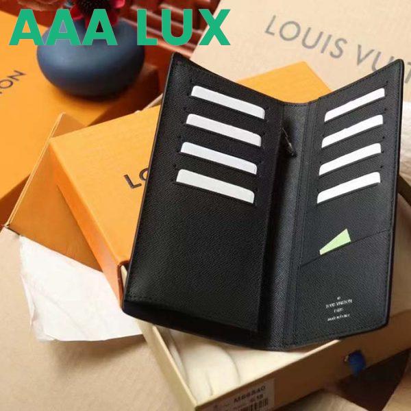 Replica Louis Vuitton LV Unisex Brazza Wallet Black Grey Monogram Eclipse Canvas 7