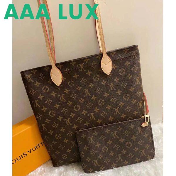 Replica Louis Vuitton LV Unisex Carry It Brown Monogram Coated Canvas Cowhide Leather 3