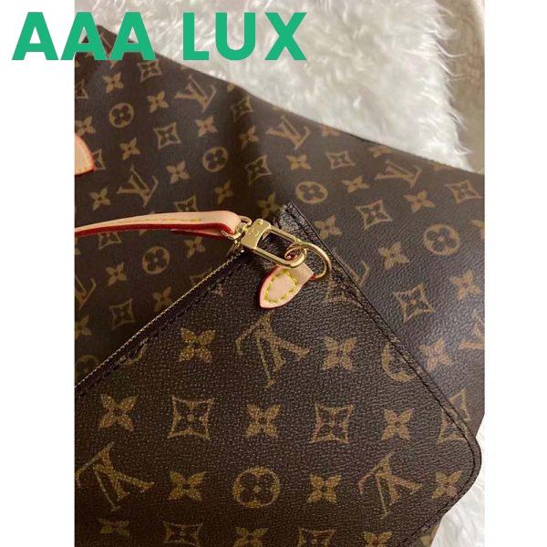 Replica Louis Vuitton LV Unisex Carry It Brown Monogram Coated Canvas Cowhide Leather 8