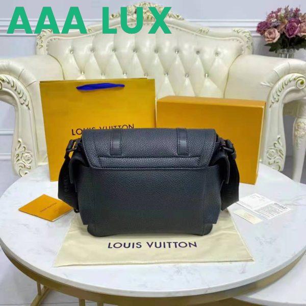 Replica Louis Vuitton LV Unisex Christopher Messenger Black Taurillon Cowhide Leather 7