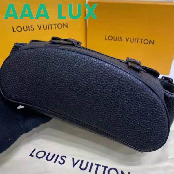 Replica Louis Vuitton LV Unisex Christopher Messenger Black Taurillon Cowhide Leather 12