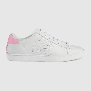 Replica Gucci GG Women’s Ace Sneaker with Interlocking G White Scrap Less Leather