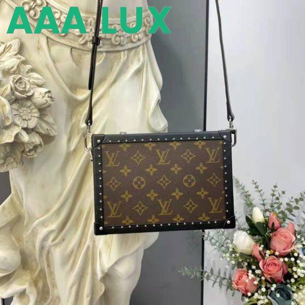Replica Louis Vuitton LV Unisex Clutch Box Brown Monogram Eclipse Coated Canvas Cowhide Leather 4