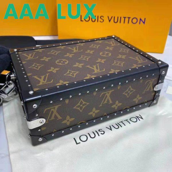 Replica Louis Vuitton LV Unisex Clutch Box Brown Monogram Eclipse Coated Canvas Cowhide Leather 7