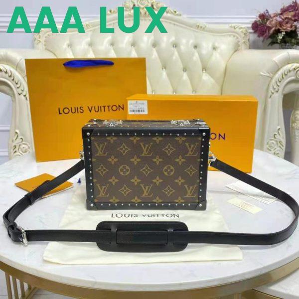 Replica Louis Vuitton LV Unisex Clutch Box Brown Monogram Eclipse Coated Canvas Cowhide Leather 8