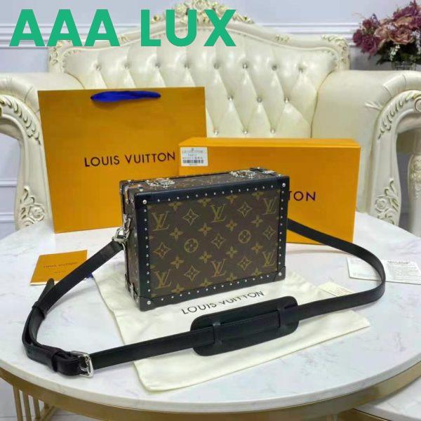 Replica Louis Vuitton LV Unisex Clutch Box Brown Monogram Eclipse Coated Canvas Cowhide Leather 9