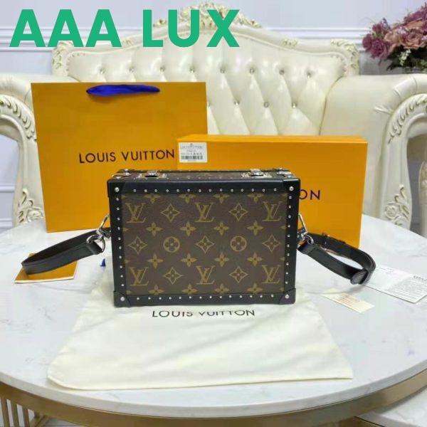 Replica Louis Vuitton LV Unisex Clutch Box Brown Monogram Eclipse Coated Canvas Cowhide Leather 10