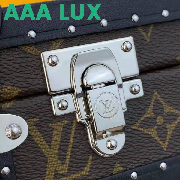 Replica Louis Vuitton LV Unisex Clutch Box Brown Monogram Eclipse Coated Canvas Cowhide Leather 14
