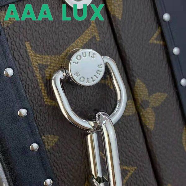 Replica Louis Vuitton LV Unisex Clutch Box Brown Monogram Eclipse Coated Canvas Cowhide Leather 15