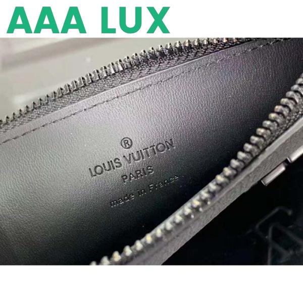 Replica Louis Vuitton LV Unisex Coin Card Holder Black Cowhide Leather 4 Card Slots 11