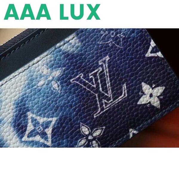 Replica Louis Vuitton LV Unisex Coin Card Holder Blue Taurillon Cowhide Leather 8