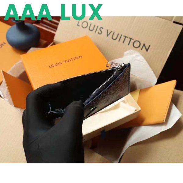 Replica Louis Vuitton LV Unisex Coin Card Holder Blue Taurillon Cowhide Leather 10
