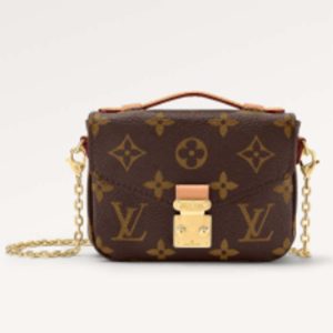 Replica Louis Vuitton LV Women Micro Métis Bag Monogram Coated Canvas Cowhide Leather