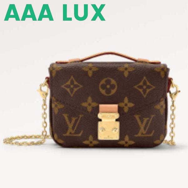 Replica Louis Vuitton LV Women Micro Métis Bag Monogram Coated Canvas Cowhide Leather