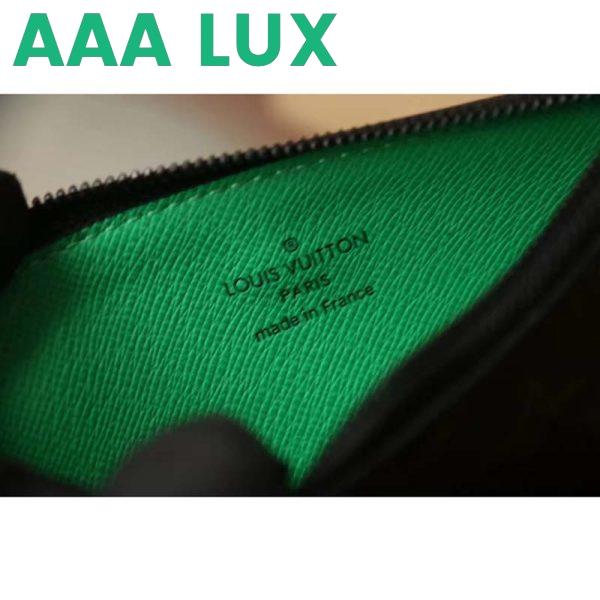 Replica Louis Vuitton LV Unisex Coin Card Holder Monogram Macassar Coated Canvas Green 8