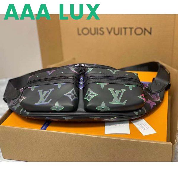 Replica Louis Vuitton LV Unisex Comet Bumbag Black Borealis Calf Leather Cowhide Double Zip 6