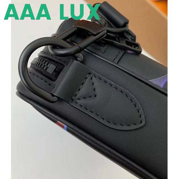 Replica Louis Vuitton LV Unisex Comet Messenger PM Black Borealis Calf Cowhide Leather 11