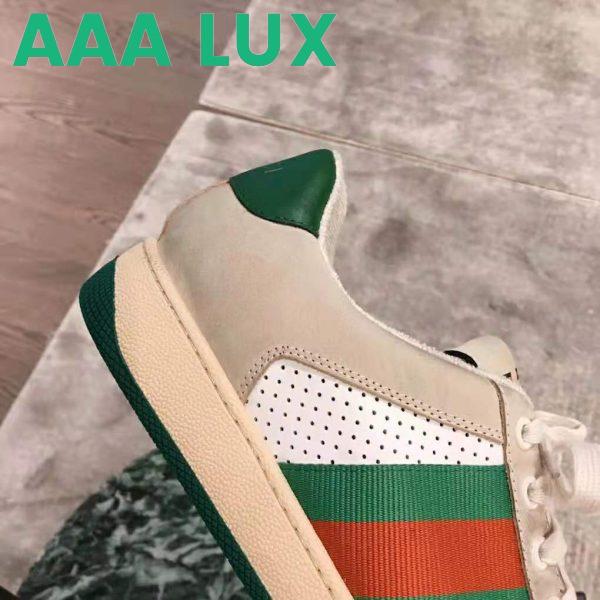 Replica Gucci Men Screener Leather Sneaker 3.6cm Height-Green 8
