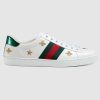 Replica Gucci Men’s Ace Embroidered Sneaker in Black Leather with Bees and Stars 12