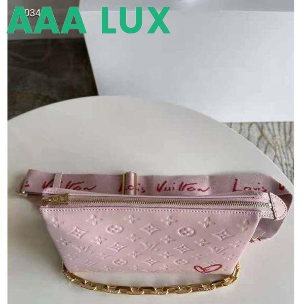 Replica Louis Vuitton LV Unisex Coussin PM Handbag Dragée Light Pink Monogram Embossed Puffy Lambskin 6