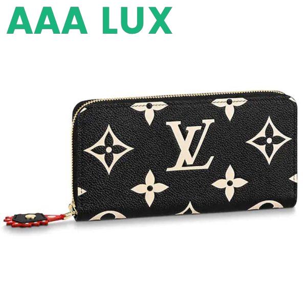 Replica Louis Vuitton LV Unisex Crafty Zippy Wallet Monogram Empreinte Cowhide Leather 2