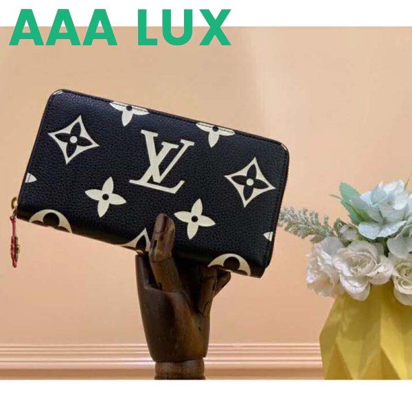 Replica Louis Vuitton LV Unisex Crafty Zippy Wallet Monogram Empreinte Cowhide Leather 3
