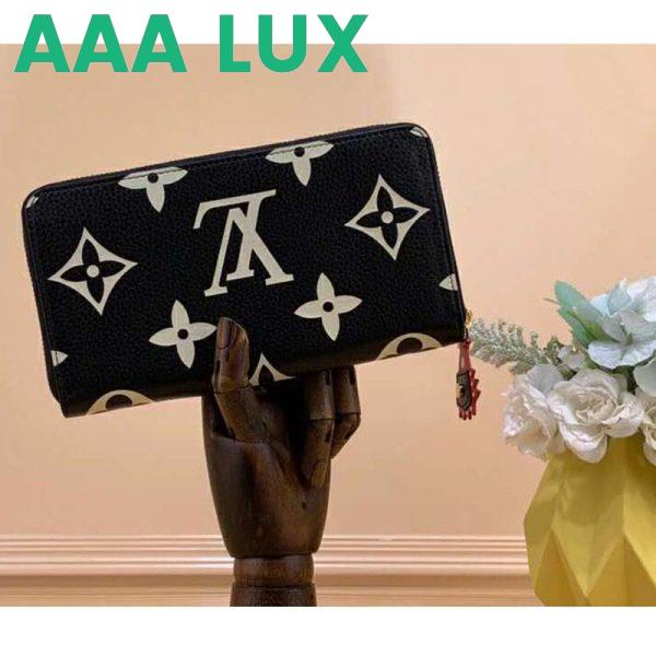 Replica Louis Vuitton LV Unisex Crafty Zippy Wallet Monogram Empreinte Cowhide Leather 4
