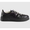 Replica Gucci Unisex Ace GG Embossed Sneaker Black GG Embossed Leather Rubber Sole