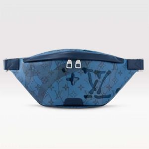 Replica Louis Vuitton LV Unisex Discovery Bumbag Abyss Blue Monogram Aquagarden Coated Canvas 2