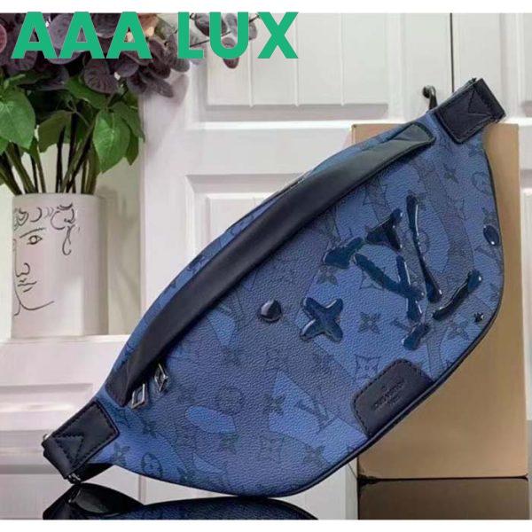 Replica Louis Vuitton LV Unisex Discovery Bumbag Abyss Blue Monogram Aquagarden Coated Canvas 3