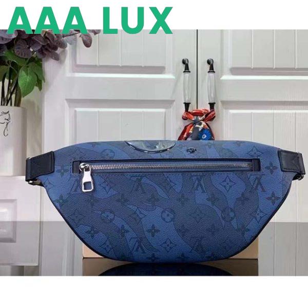 Replica Louis Vuitton LV Unisex Discovery Bumbag Abyss Blue Monogram Aquagarden Coated Canvas 4