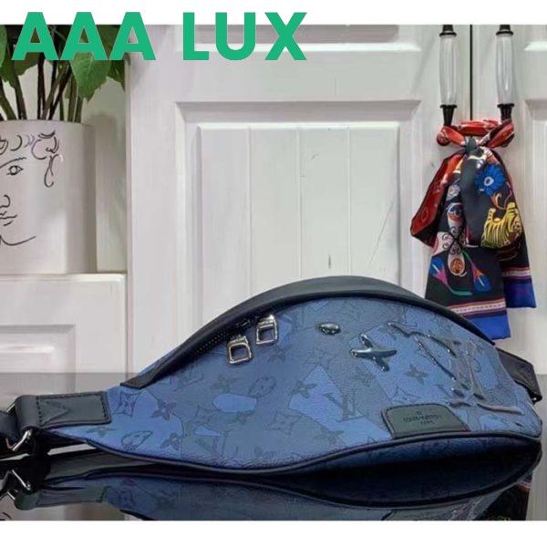 Replica Louis Vuitton LV Unisex Discovery Bumbag Abyss Blue Monogram Aquagarden Coated Canvas 5