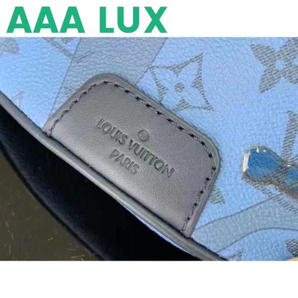 Replica Louis Vuitton LV Unisex Discovery Bumbag Abyss Blue Monogram Aquagarden Coated Canvas 10
