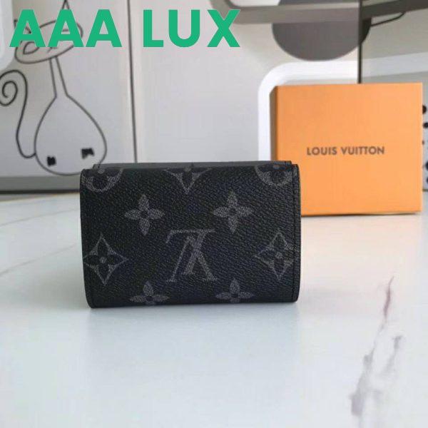 Replica Louis Vuitton LV Unisex Discovery Compact Wallet Monogram Eclipse Coated Canvas 4