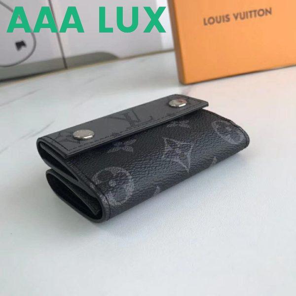Replica Louis Vuitton LV Unisex Discovery Compact Wallet Monogram Eclipse Coated Canvas 5