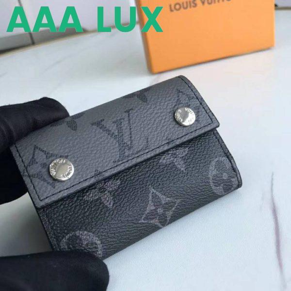 Replica Louis Vuitton LV Unisex Discovery Compact Wallet Monogram Eclipse Coated Canvas 8