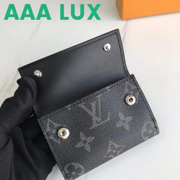 Replica Louis Vuitton LV Unisex Discovery Compact Wallet Monogram Eclipse Coated Canvas 10