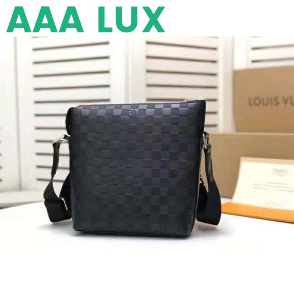 Replica Louis Vuitton LV Unisex Discovery Messenger BB Damier Infini Cowhide Leather-Black 4