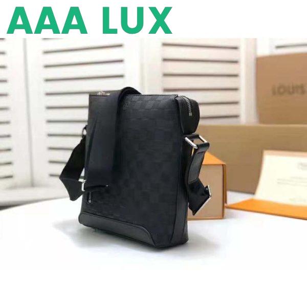 Replica Louis Vuitton LV Unisex Discovery Messenger BB Damier Infini Cowhide Leather-Black 5