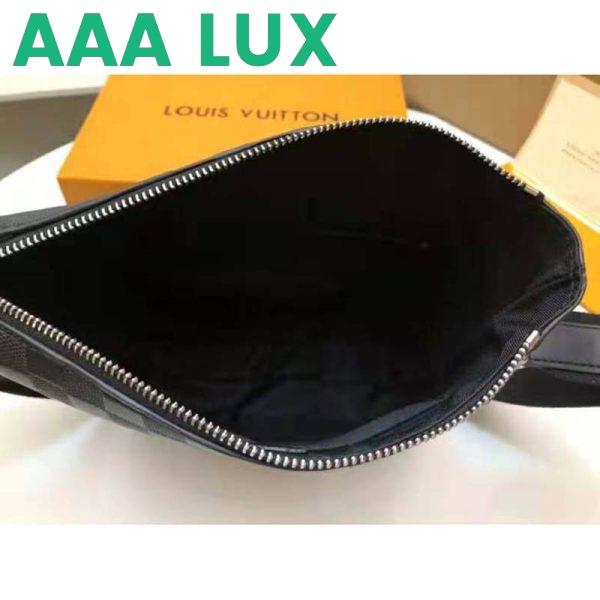 Replica Louis Vuitton LV Unisex Discovery Messenger BB Damier Infini Cowhide Leather-Black 7