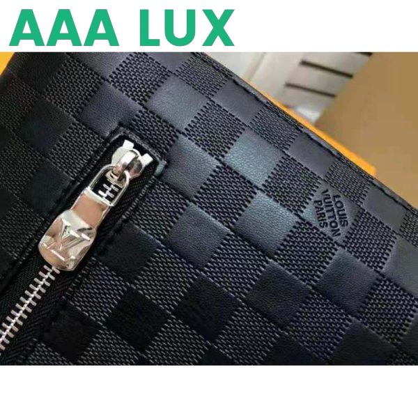 Replica Louis Vuitton LV Unisex Discovery Messenger BB Damier Infini Cowhide Leather-Black 9