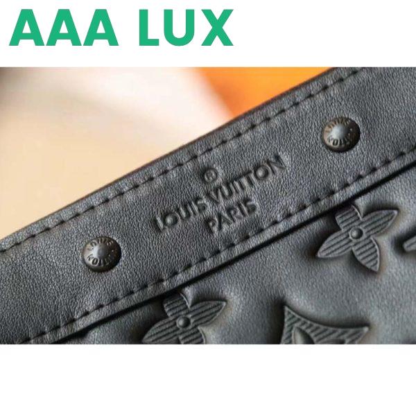 Replica Louis Vuitton LV Unisex Discovery Pochette Black Monogram Shadow Calf Leather 8