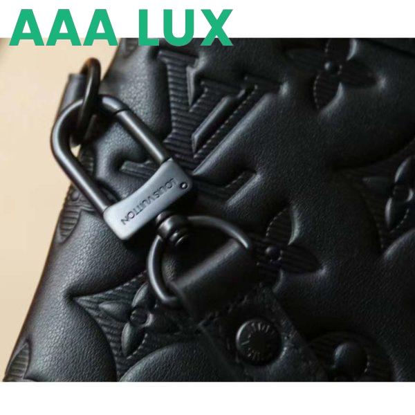 Replica Louis Vuitton LV Unisex Discovery Pochette Black Monogram Shadow Calf Leather 10